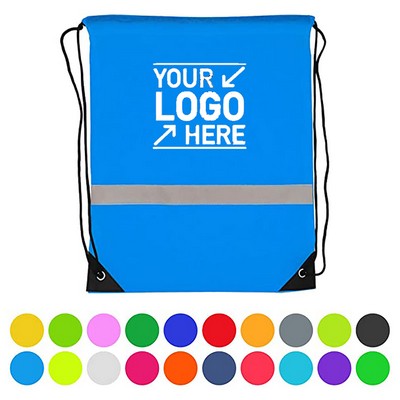 Reflective Drawstring Backpack (13" X 16")